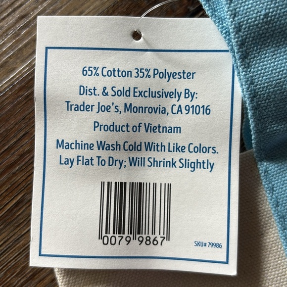 Trader Joe’s Mini Pastel Canvas Tote Bag - Picture 2 of 5